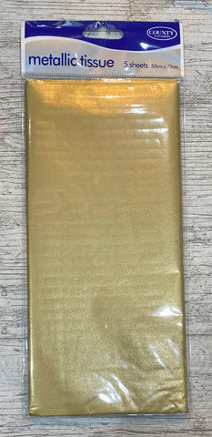 Gold Tissue Paper - 5 Sheets