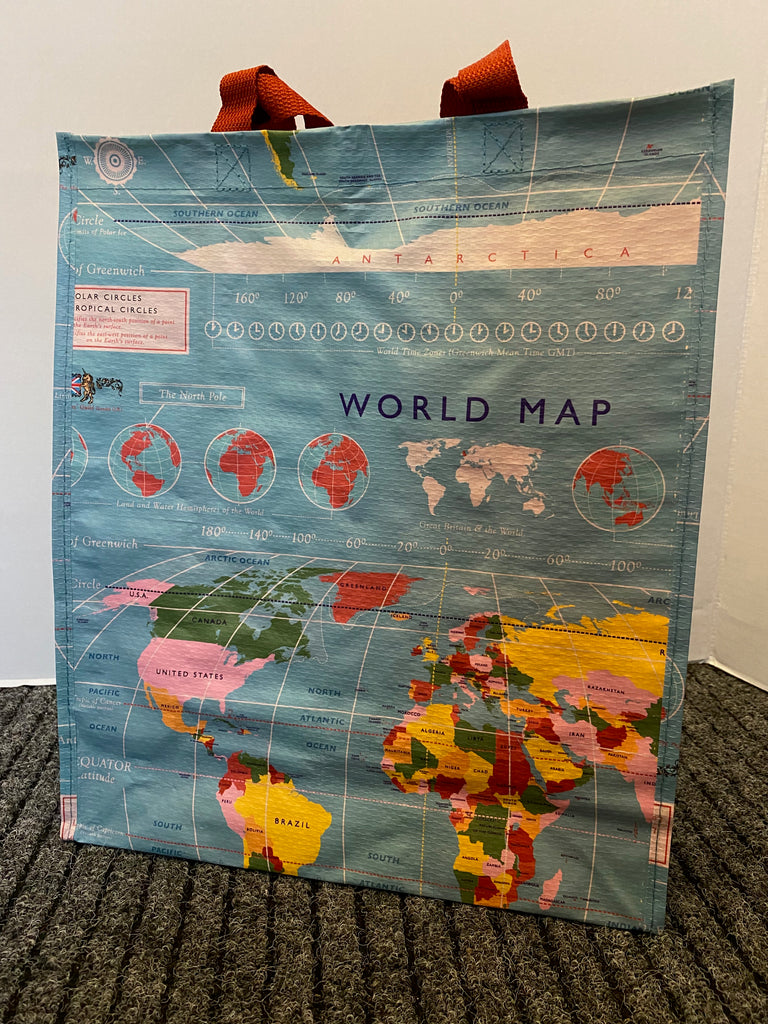 World Map Shopping Bag