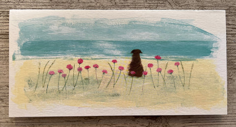 Dog in Sea Pinks - Slim