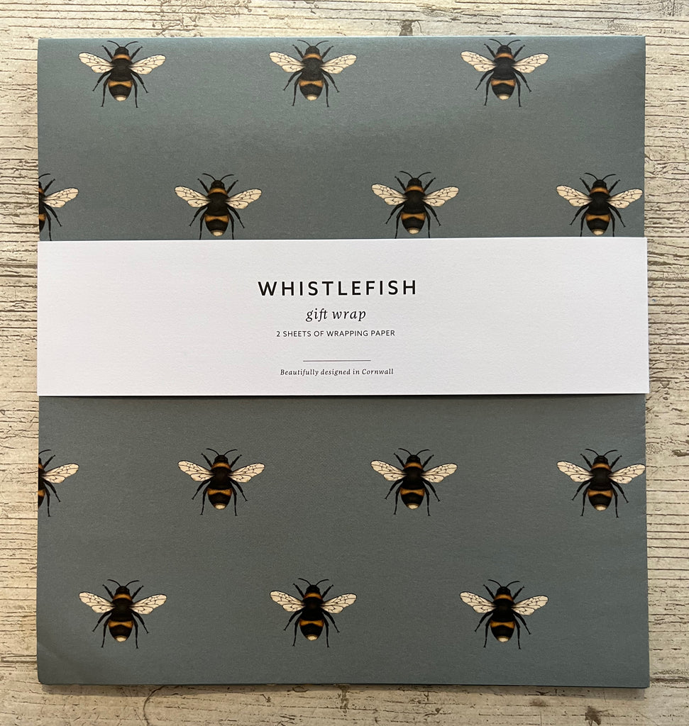 Bees (grey background) - Gift Wrap